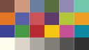 Colour chart rendered in Focal's amber look