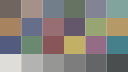 Colour chart rendered in Focal's cinema look