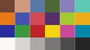 Colour chart rendered in Focal's natural look