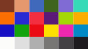 Colour chart rendered in Focal's satura look